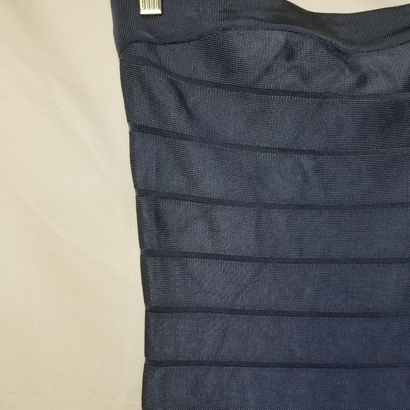 French Connection Charcoal Gray Strapless Bandage Dress Bodycon Size 8 - Picture 4 of 10